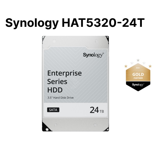 דיסק קשיח מכאני 3.5 אינץ' לשרת אחסון 24/7 סדרת אנטרפרייז סינולוגי Synology HAT5320-24T Enterprise Series 3.5 Inch 24TB SATA3 7200Rpm 309MB/s